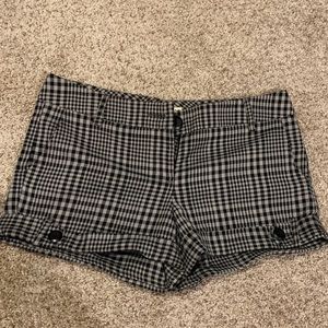 Forever 21 - black and beige/gray plaid shorts.